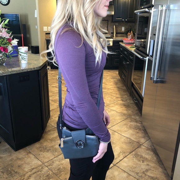 Gray Michael Kors Crossbody Travel Bag - Picture 2 of 4